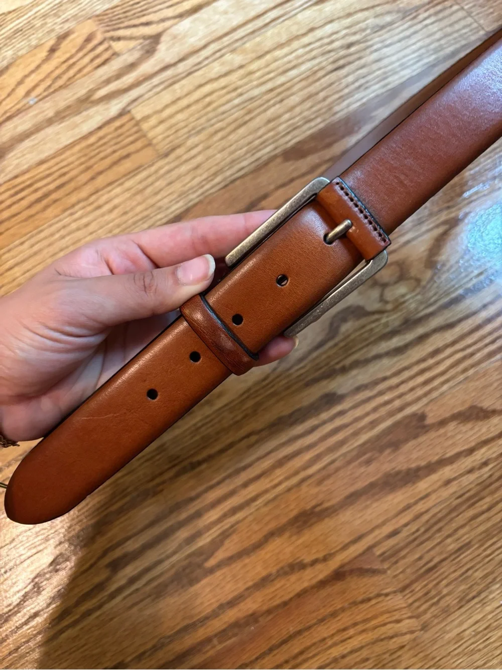 Jos. A. Bank Brown Italian Leather Dress Belt 40